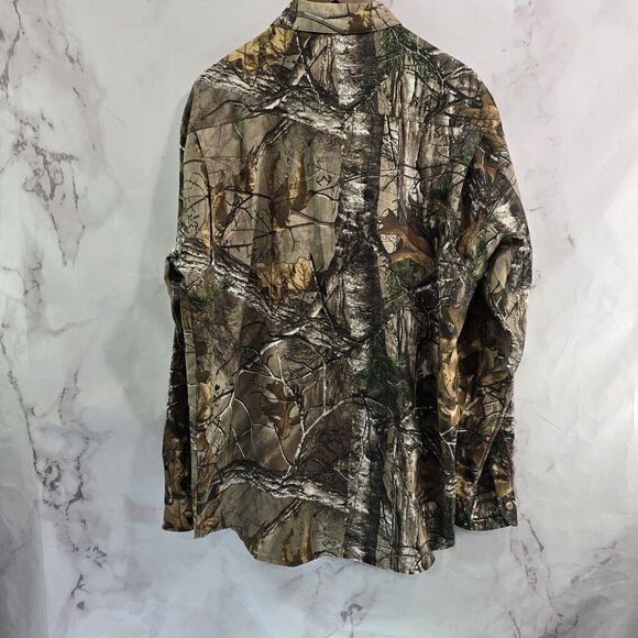 Game Winner Shirt Mens Large Camo Long Sleeve Cotton Button Up Realtree Hunting - Picture 5 of 8